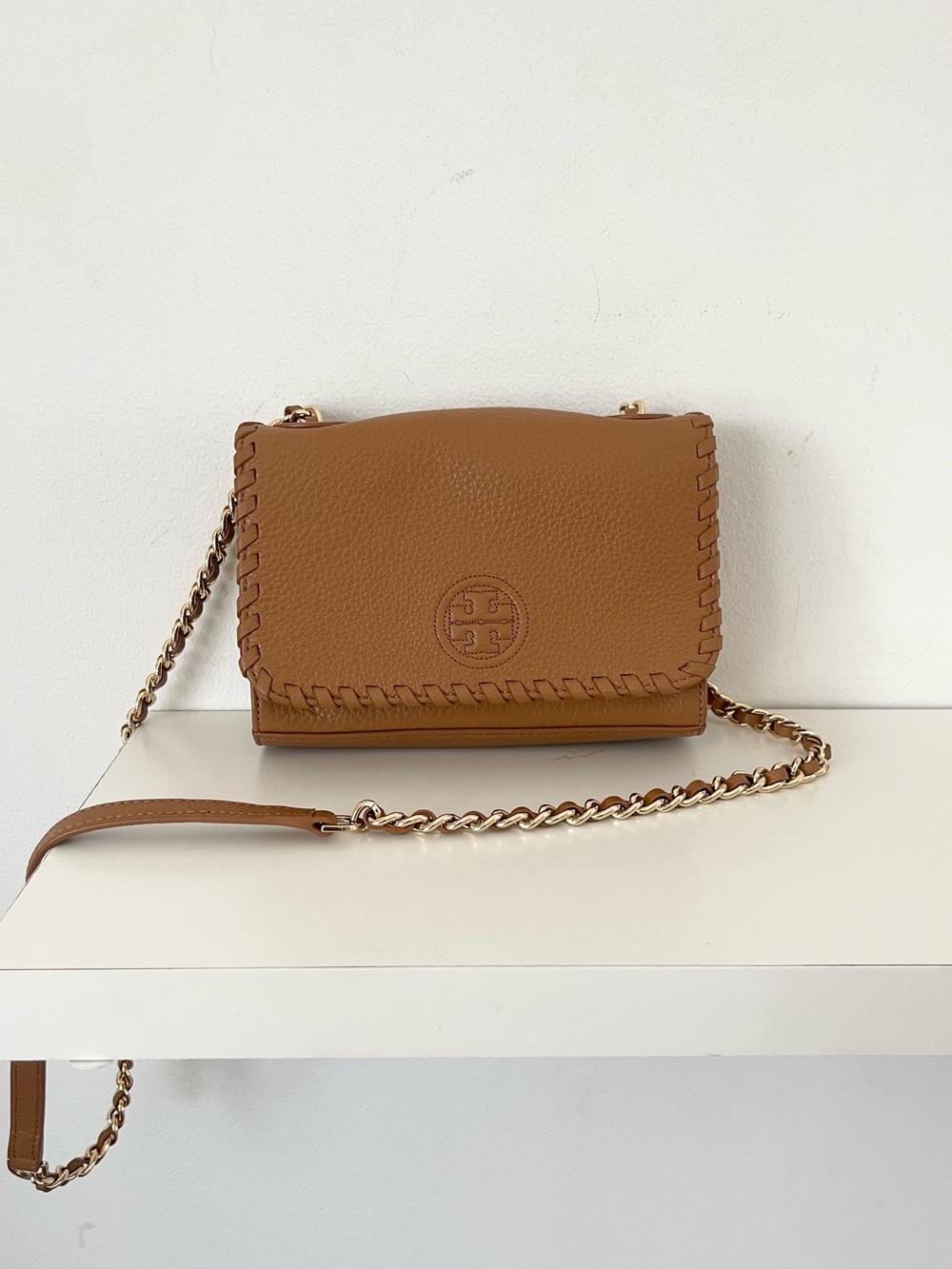 Tory Burch Camel Brown Crossbody Bag